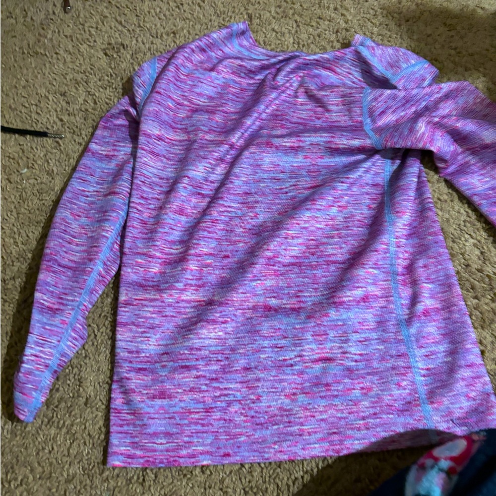Purple long sleeved shirt
